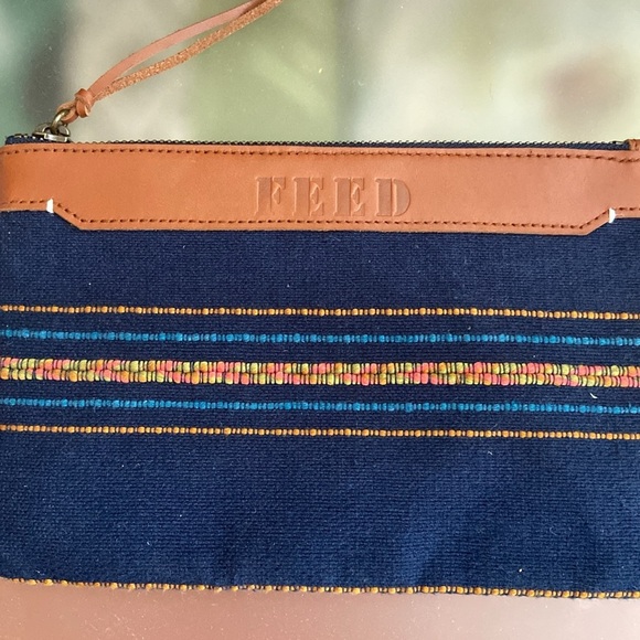 Feed Project- Artisan Navy Zip Pouch - Picture 2 of 8
